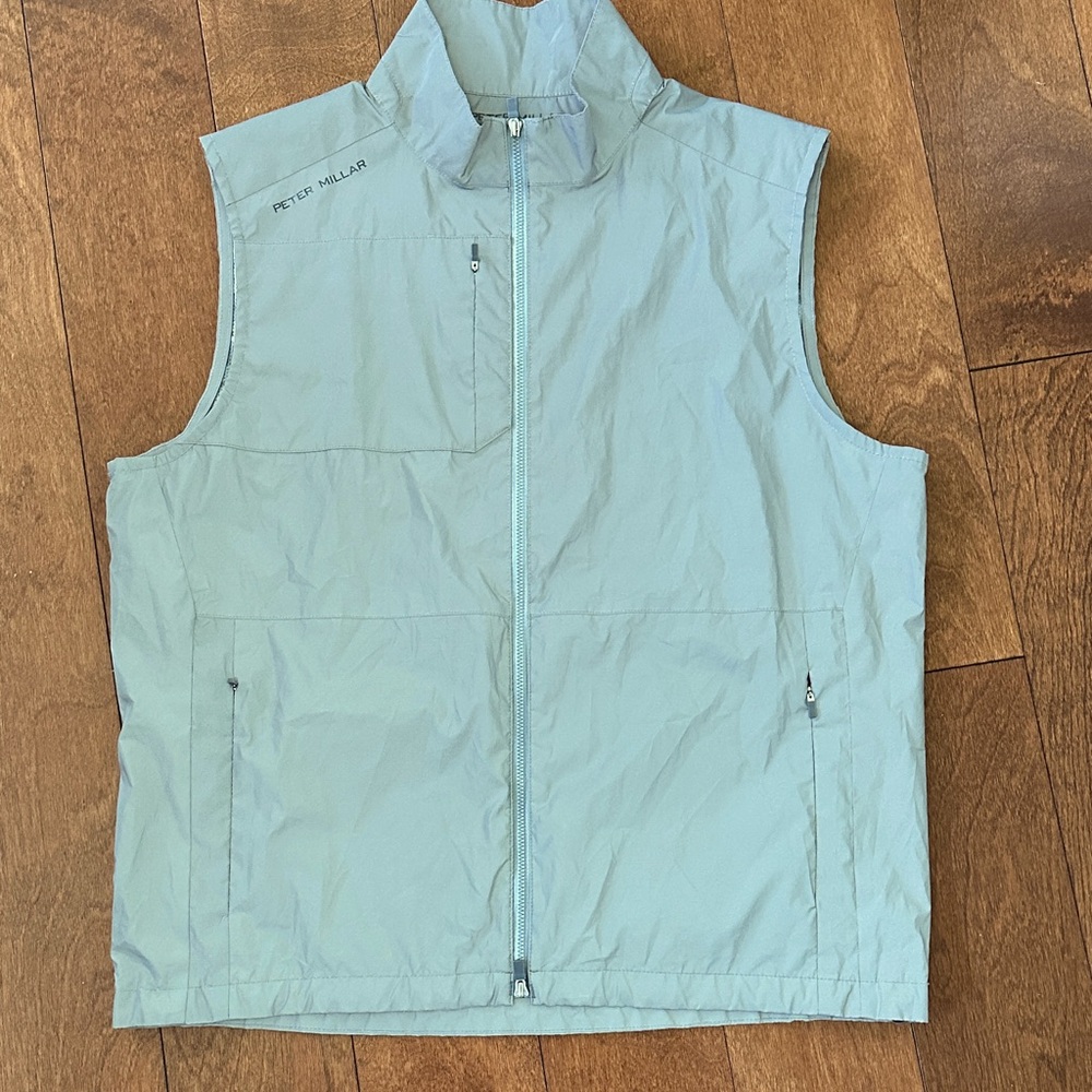 Peter Millar Active Apollo Reflective Vest. Storm Gray. Men’s Large